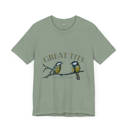 Great Tits Birding T-Shirt, Bird Watcher Tee, Birding Enthusiast Shirt, Funny Bird Lover Top, Birding Gift Idea