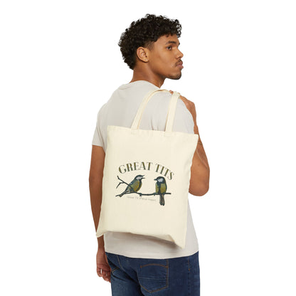 Great Tits Bird-Watchers Tote Bag | Bird lover gift | Eco-Friendly Reusable Bag | Quirky Gift for Friends & Family | Office Humor Bag