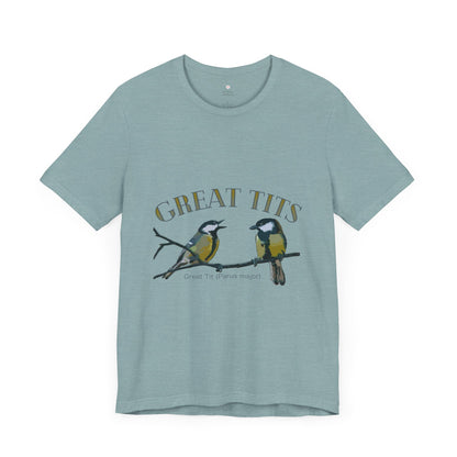 Great Tits Birding T-Shirt, Bird Watcher Tee, Birding Enthusiast Shirt, Funny Bird Lover Top, Birding Gift Idea