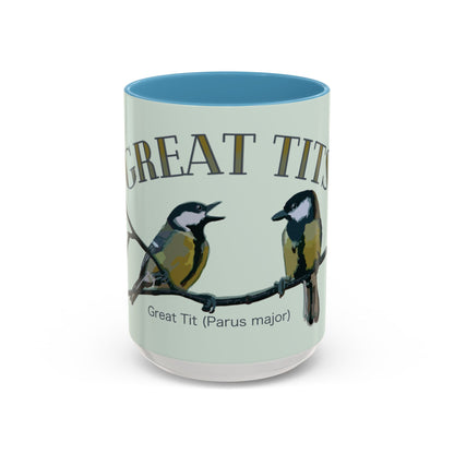 Great Tits Coffee Mug | Funny Gift for Bird Lovers | Quirky Animal Humor | 11oz, 15oz Ceramic Cup