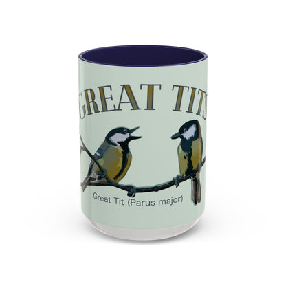 Great Tits Coffee Mug | Funny Gift for Bird Lovers | Quirky Animal Humor | 11oz, 15oz Ceramic Cup