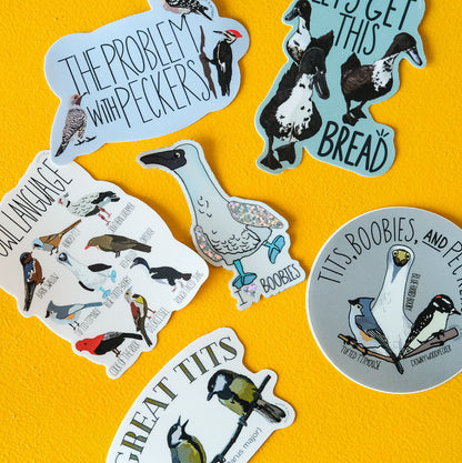 I Love Boobies Sticker | Funny Bird Lover Decal for Pun Enthusiasts