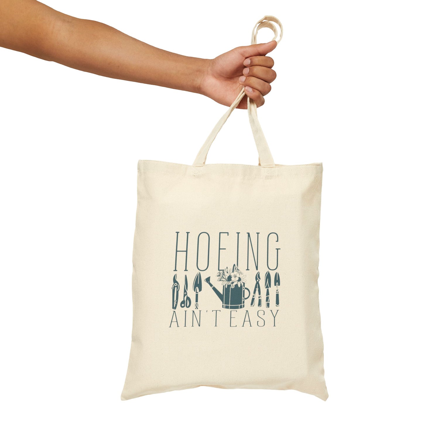 Hoeing Ain’t Easy Tote Bag | Funny Gardening Gift for Plant Lovers