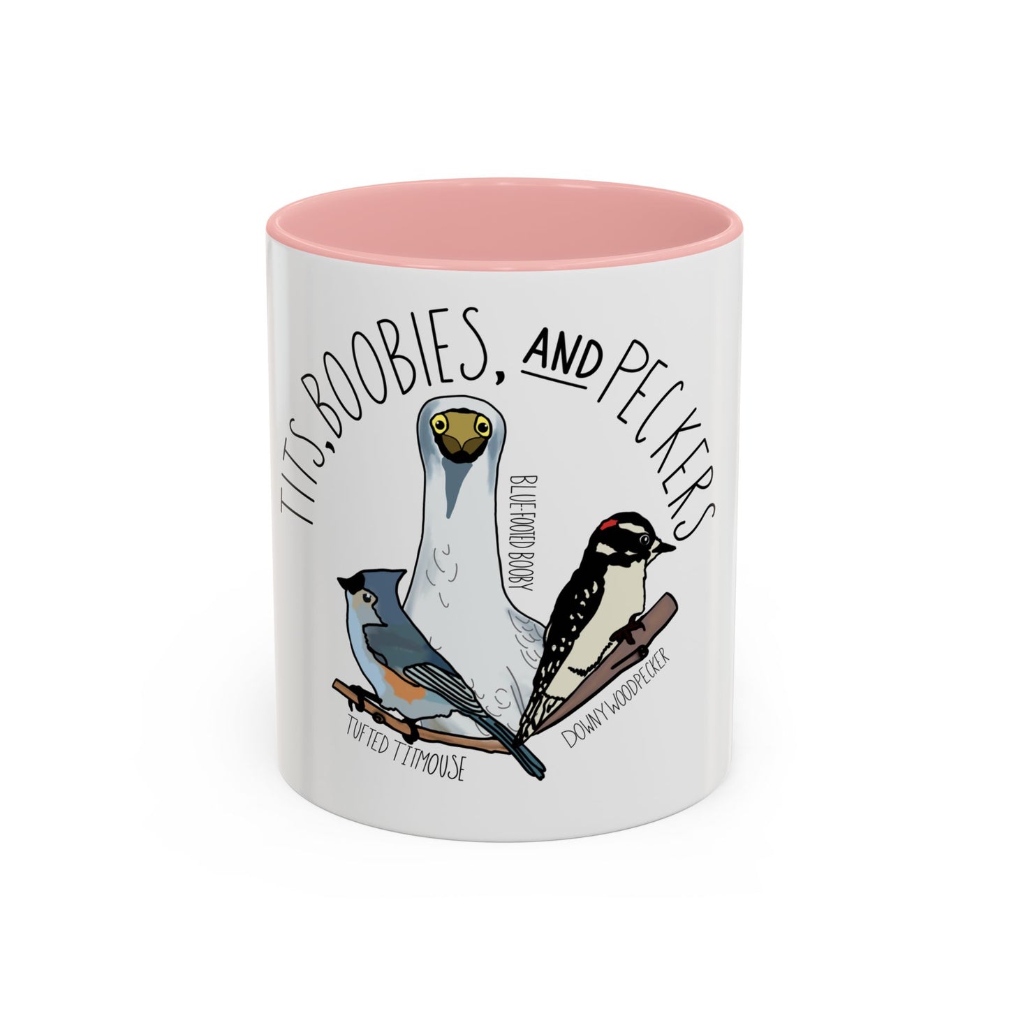 Bird Watcher Coffee Mug, Tits, Boobies, and Peckers Birding Mug, Funny Bird Lover Gift, Birding Enthusiast, Birding Gift Idea