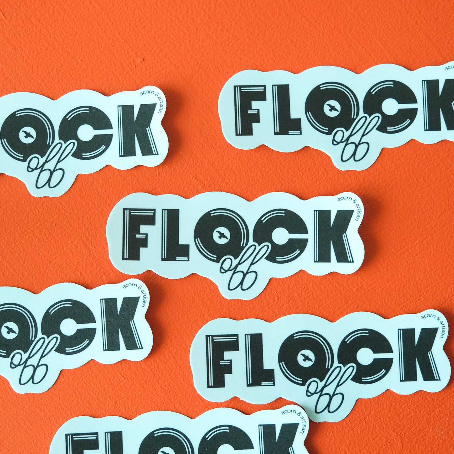 Flock Off Sticker | Funny Bird Lover Decal for Pun Enthusiasts