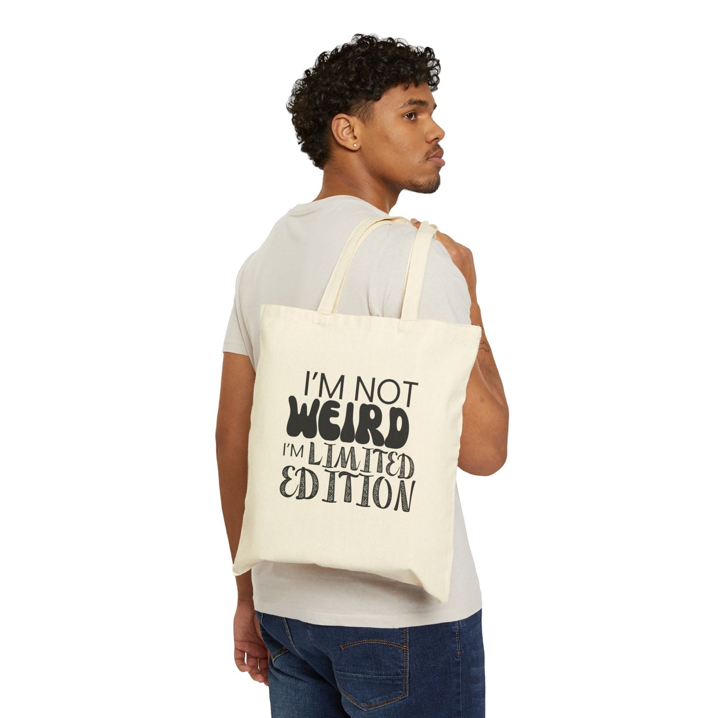 Limited Edition Cotton Canvas Tote Bag, Funny Quote Eco-Friendly Shopping Bag, Quirky Reusable Grocery Bag, Unique Handbag, Gift for Her,