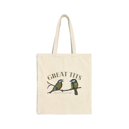 Great Tits Bird-Watchers Tote Bag | Bird lover gift | Eco-Friendly Reusable Bag | Quirky Gift for Friends & Family | Office Humor Bag