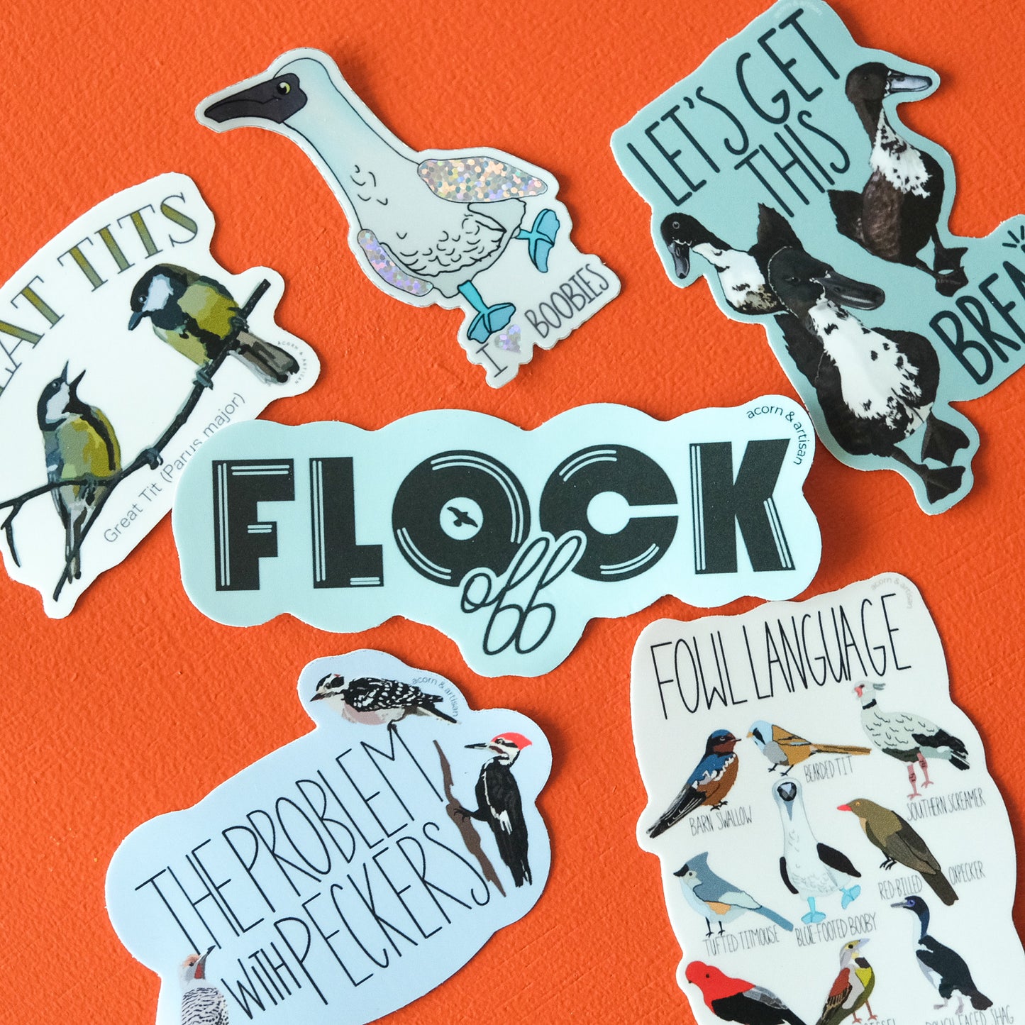 Flock Off Sticker | Funny Bird Lover Decal for Pun Enthusiasts