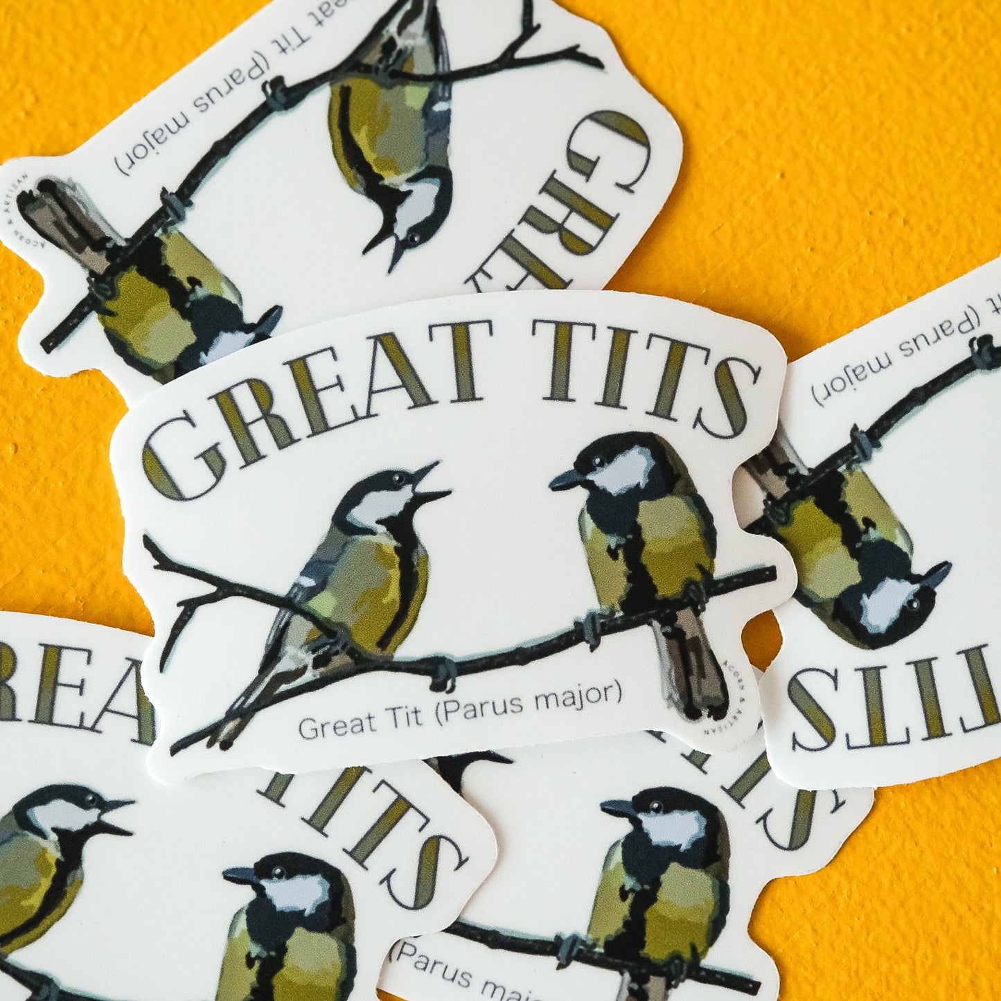 Great Tits Sticker | Funny Bird Lover Decal for Pun Enthusiasts