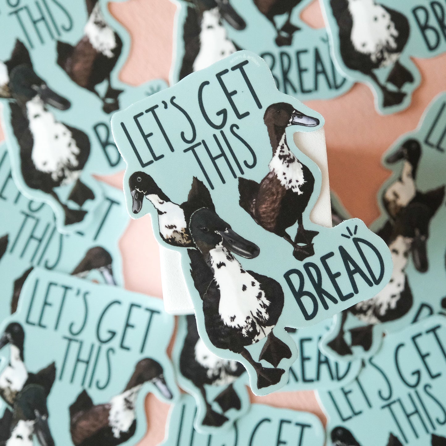 Let's Get This Bread | Funny Bird Lover Decal for Pun Enthusiasts