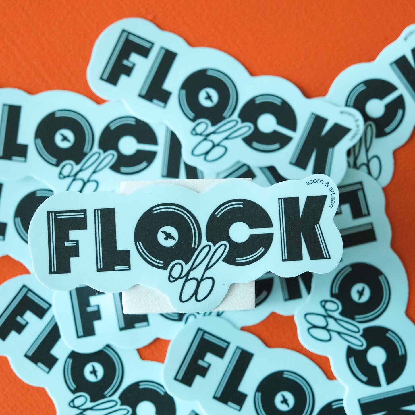 Flock Off Sticker | Funny Bird Lover Decal for Pun Enthusiasts