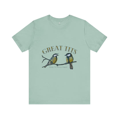 Great Tits Birding T-Shirt, Bird Watcher Tee, Birding Enthusiast Shirt, Funny Bird Lover Top, Birding Gift Idea