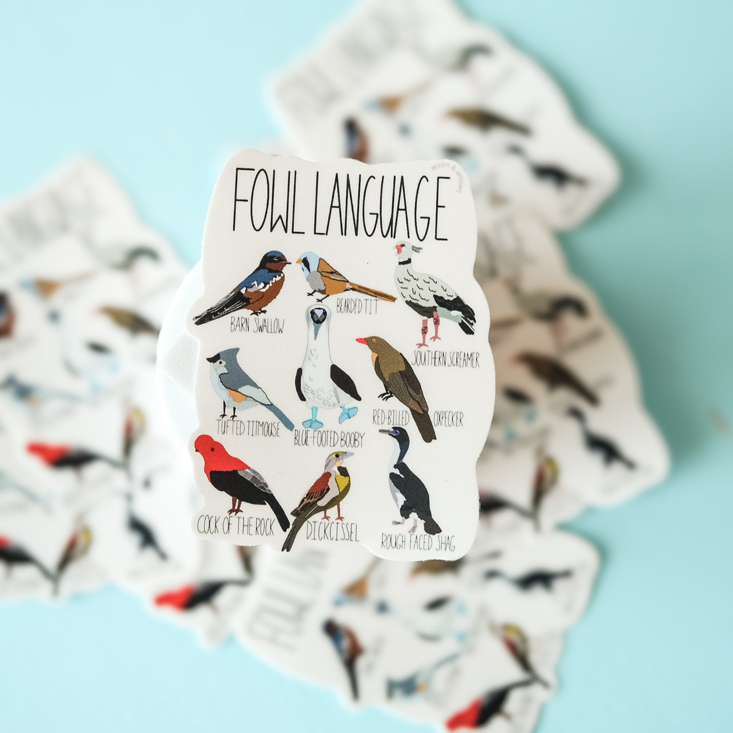 Fowl Language Sticker | Funny Bird Lover Decal for Pun Enthusiasts