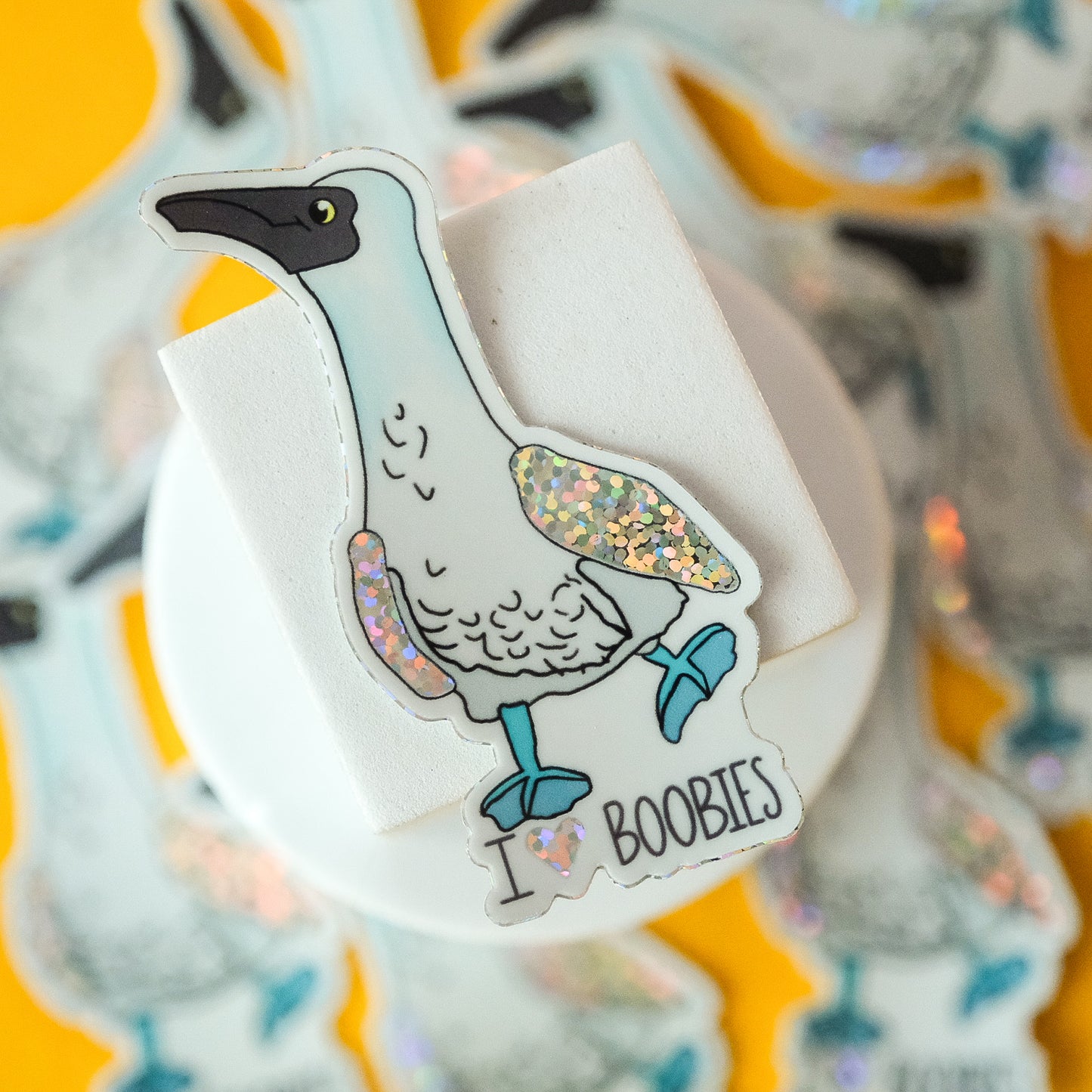 I Love Boobies Sticker | Funny Bird Lover Decal for Pun Enthusiasts