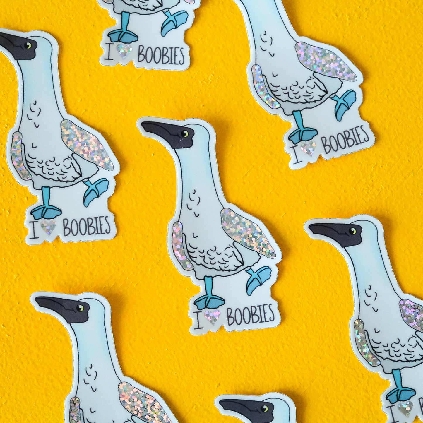 I Love Boobies Sticker | Funny Bird Lover Decal for Pun Enthusiasts