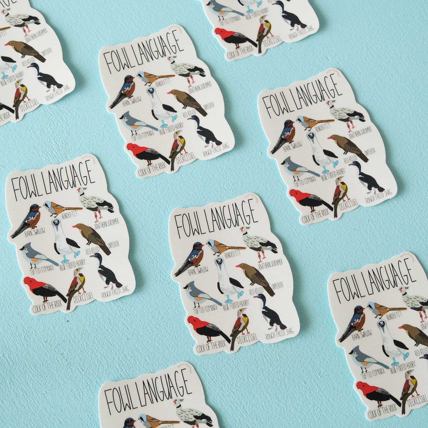 Fowl Language Sticker | Funny Bird Lover Decal for Pun Enthusiasts