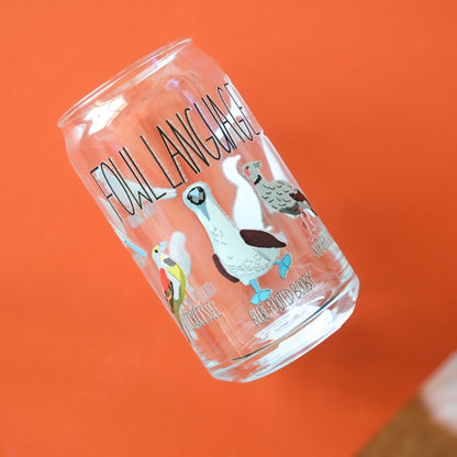 Fowl Language Sipper Glass | Funny Bird Lover Gift for Pun Enthusiasts