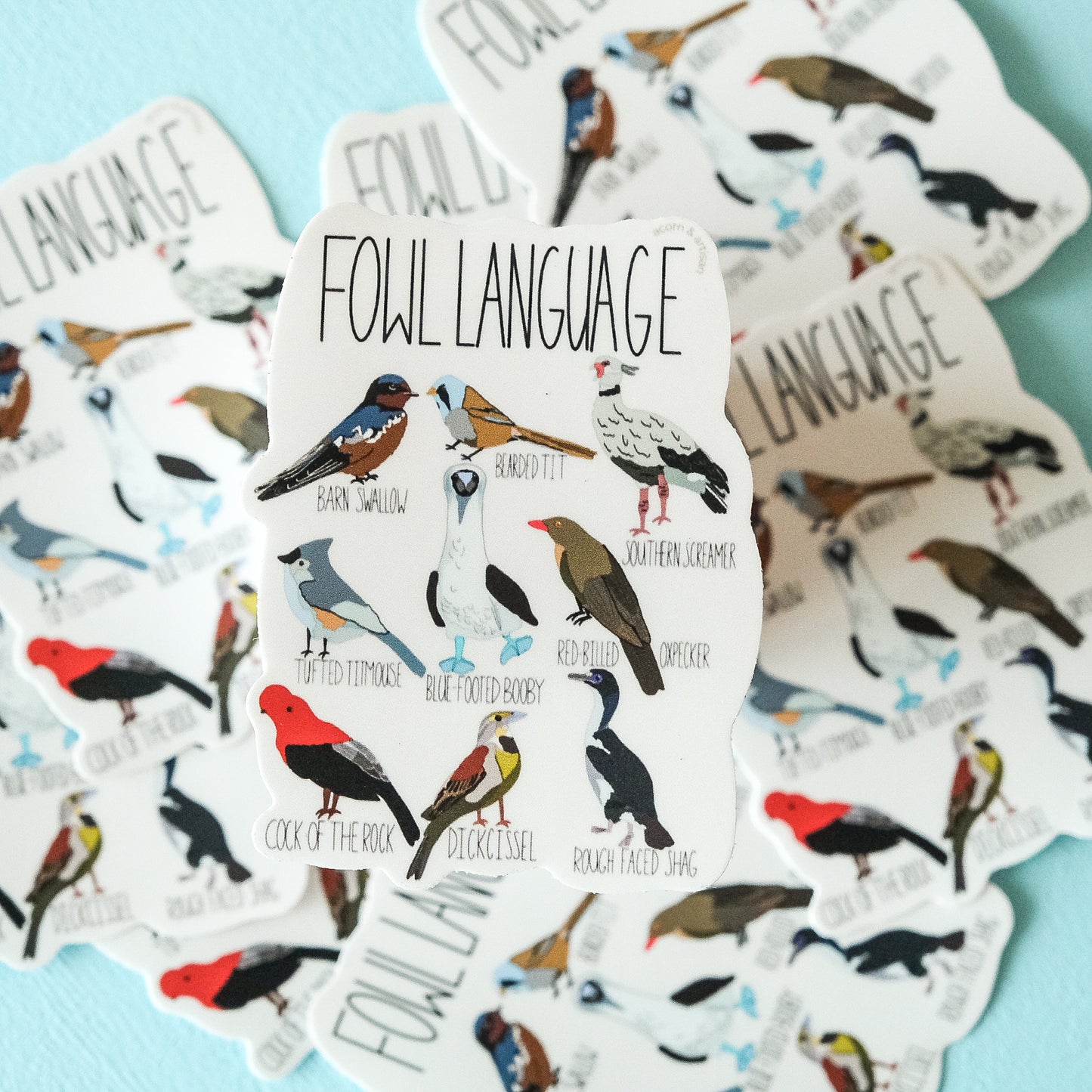 Fowl Language Sticker | Funny Bird Lover Decal for Pun Enthusiasts