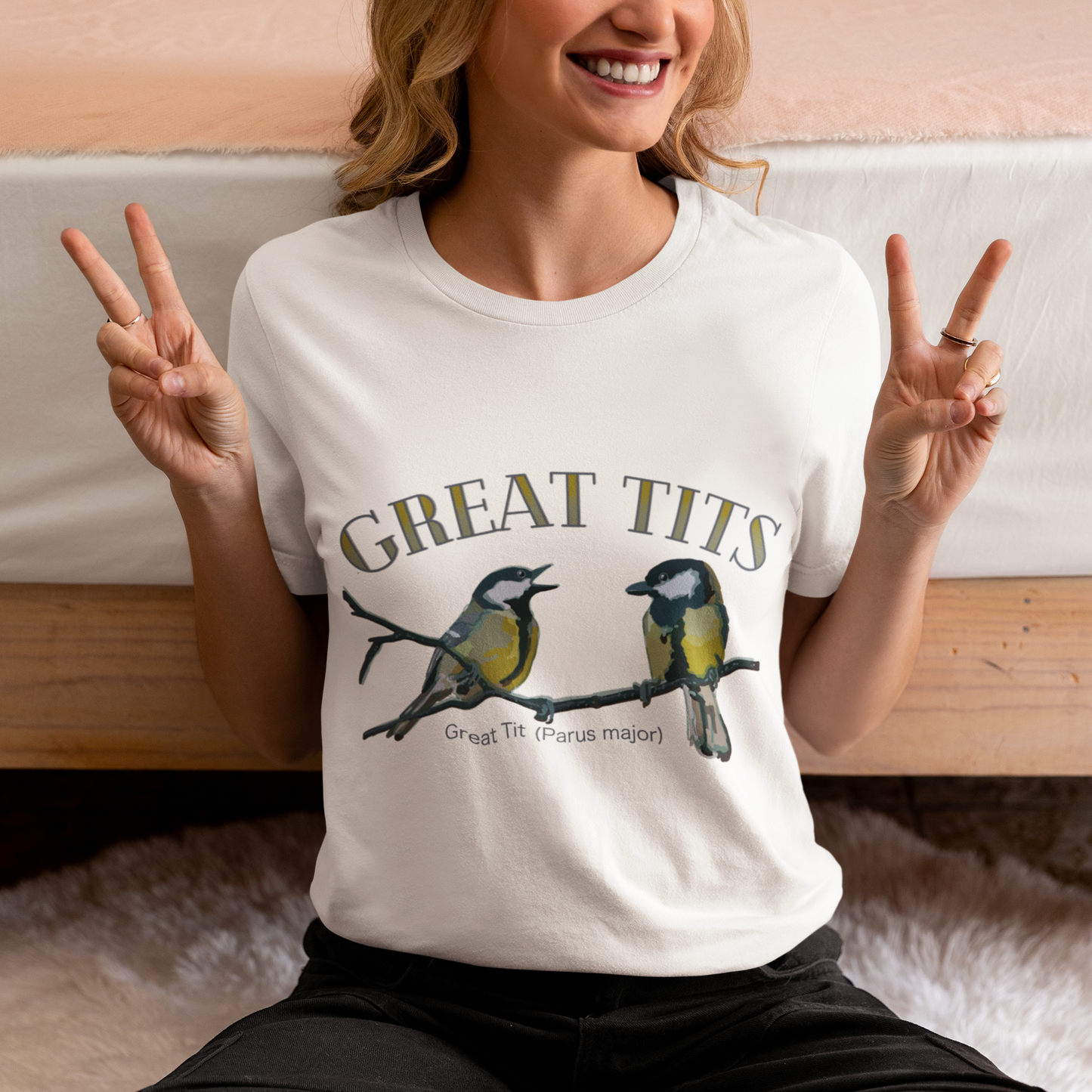 Great Tits Birding T-Shirt, Bird Watcher Tee, Birding Enthusiast Shirt, Funny Bird Lover Top, Birding Gift Idea