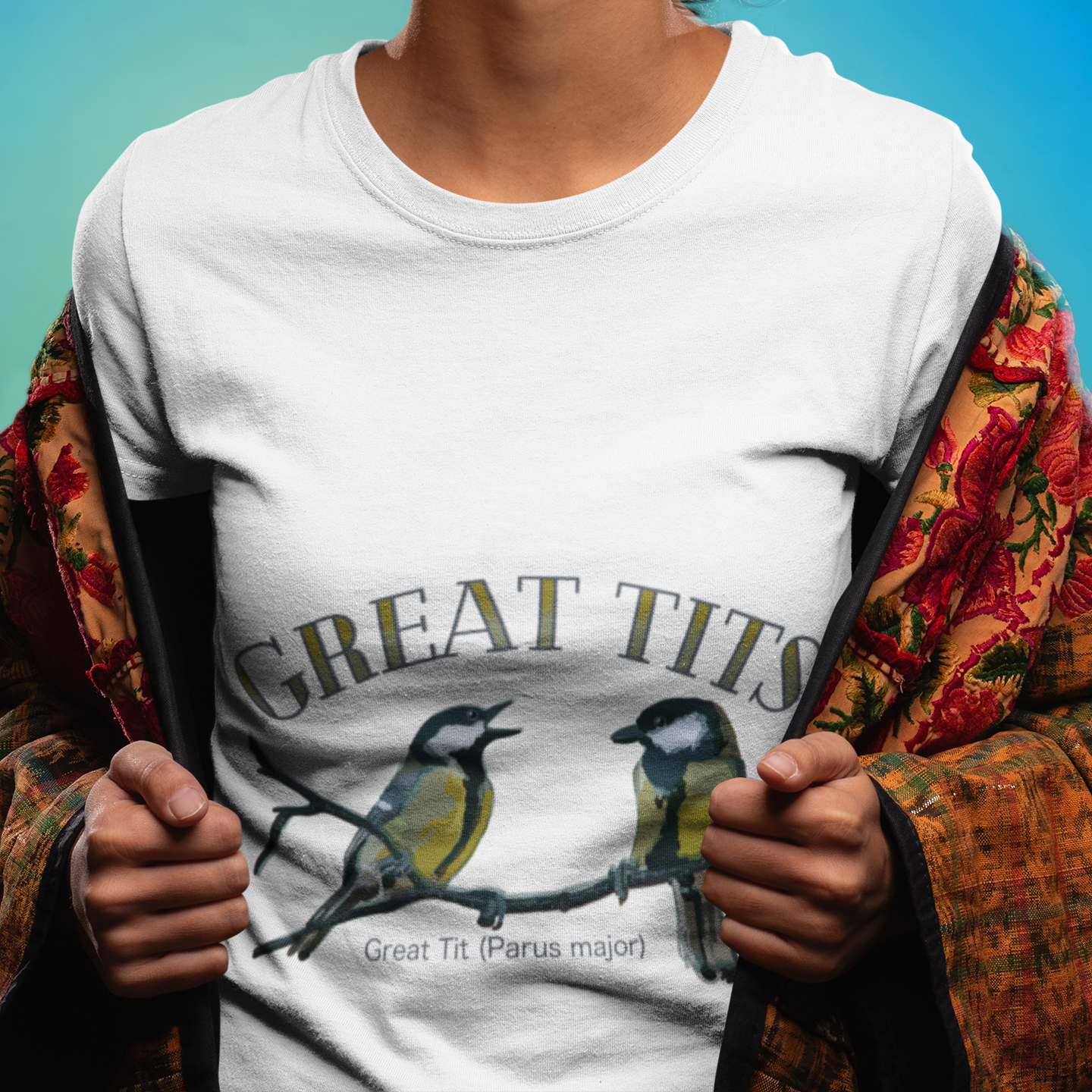 Great Tits Birding T-Shirt, Bird Watcher Tee, Birding Enthusiast Shirt, Funny Bird Lover Top, Birding Gift Idea