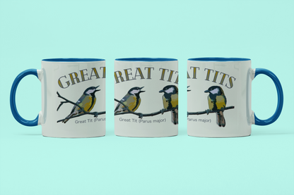 Great Tits Mug | Funny Bird Lover Gift for Pun Enthusiasts