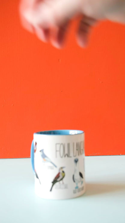 Fowl Language Mug | Funny Coffee Cup for Bird Lovers & Pun Enthusiasts