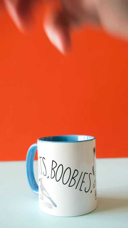 Tits, Boobies & Peckers Mug | Funny Bird Lover Gift for Pun Enthusiasts